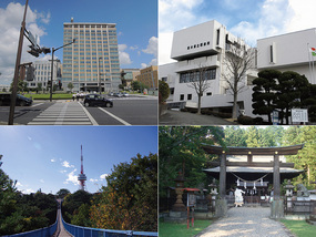 県庁、図書館、公園に神社、中心部ど真ん中感が凄い。